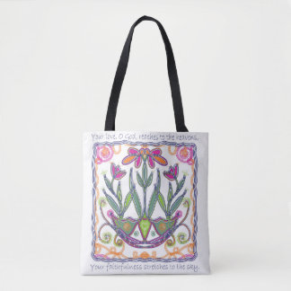 Tote Bag Ton amour, ô Dieu, arrive aux cieux