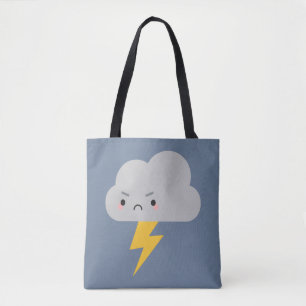Tote Bag Tonnerre de Kawaii et nuage de foudre