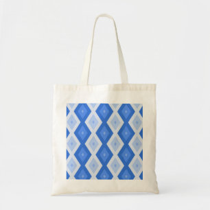 Tote Bag Tons de motif de diamant bleu
