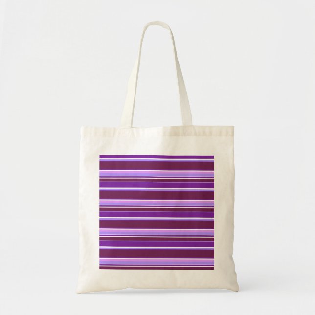 Tote Bag Tons de rayures violettes (Devant)