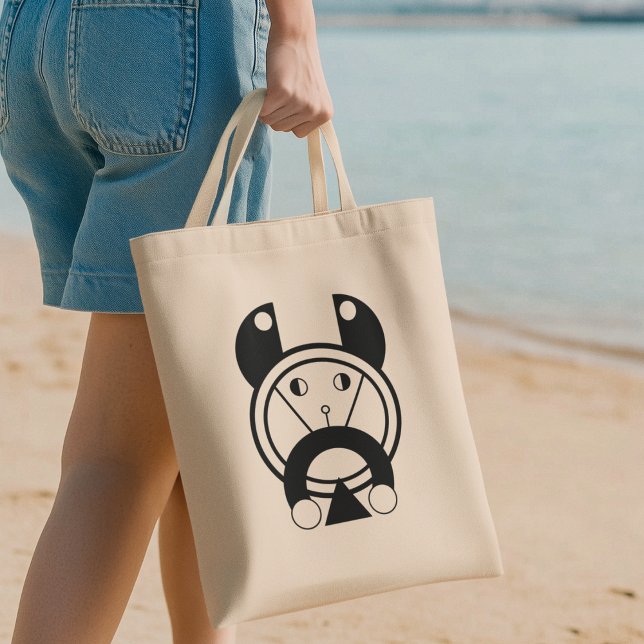Tote Bag Tora Tiger Zodiac géométrique (Carry everyday essentials with zodiac strength)