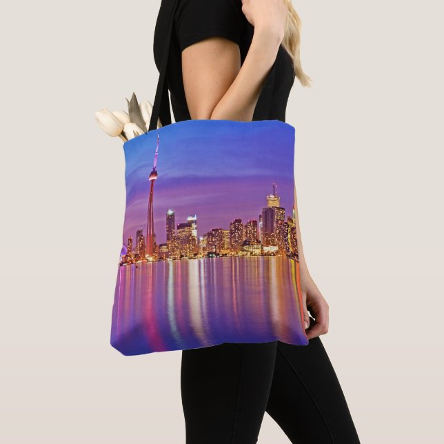 Tote Bag Toronto Skyline à Dusk (De près)