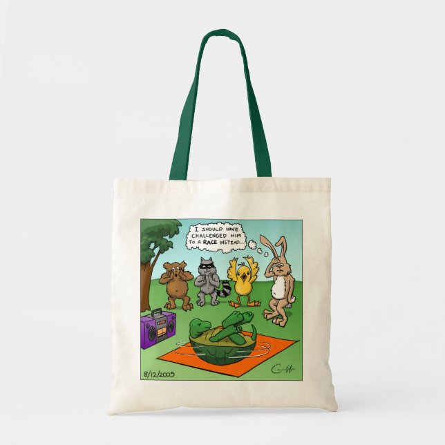 Tote Bag Tortoise et lièvre révisés (Devant)