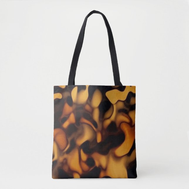 Tote Bag Tortoise Shell Turtle Shell Pattern Amber Brown (Devant)