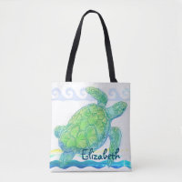 Tortue de mer bleue et verte
