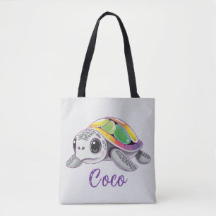 Tote Bag Tortue de mer Color Burst