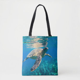 Tote Bag Tortue de mer de natation