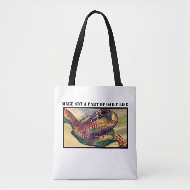 Tote Bag Tortue de mer fraîche (Devant)
