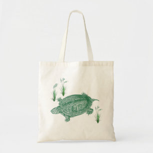 Tote Bag Tortue de mer verte