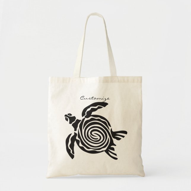 Tote Bag Tortue de style tribal Thunder_Cove (Devant)
