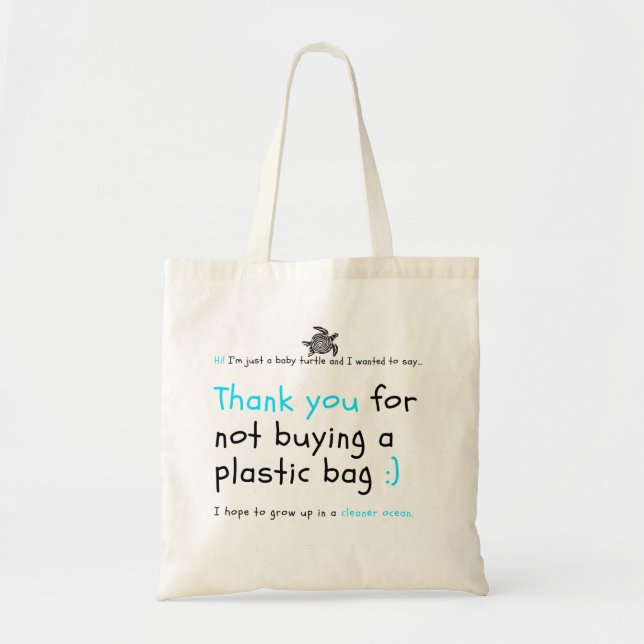 Tote Bag Tortue reconnaissante (Devant)