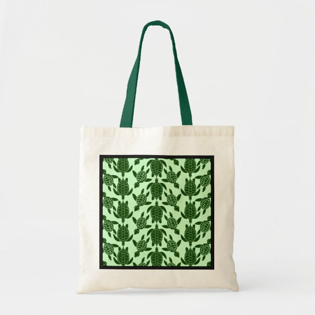 Tote Bag Tortue verte jolie Motif animale (Devant)