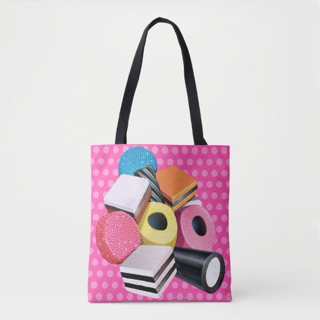 Tote Bag Tote d'épaule. Candy Allands cascade Pink (Devant)