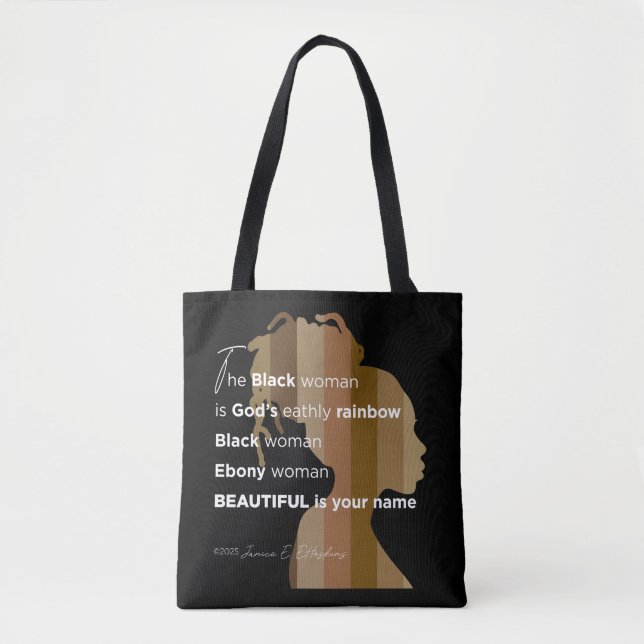 Tote Bag Tote "Ebony Woman"  (Devant)