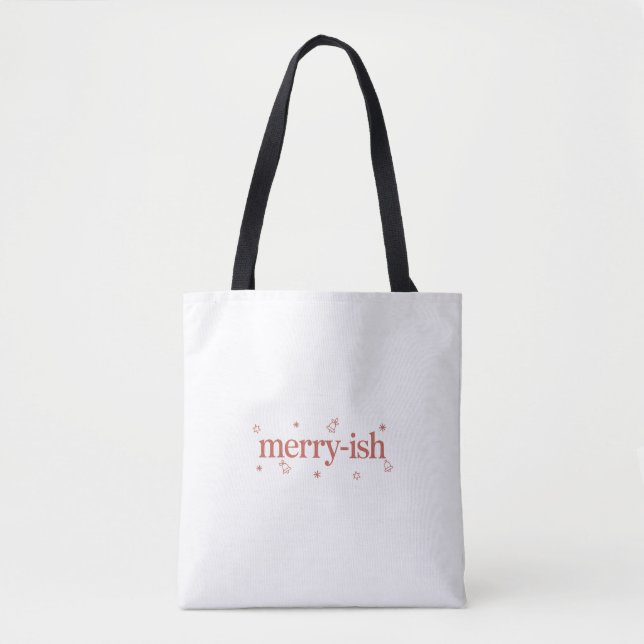 Tote Bag  Tote | Funny Christmas Minimalist Gift Bag (Devant)