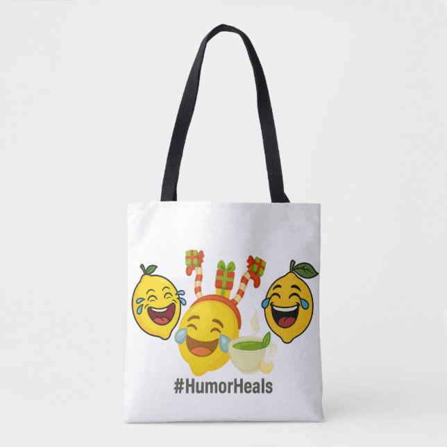Tote Bag Tote Humor Heals LemonHead (Devant)