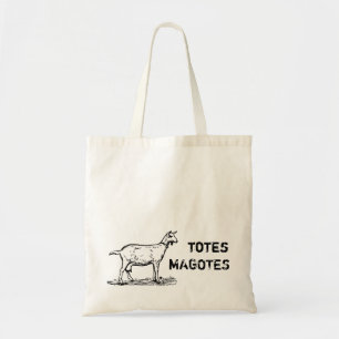Tote Bag Totes vintages Magoats Texte plus grand chèvre r