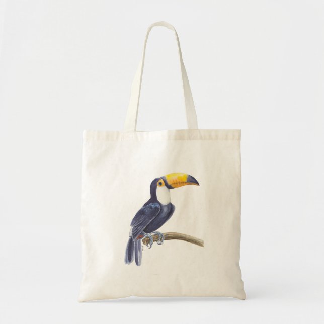 Tote Bag Toucan, oiseau tropical (Devant)