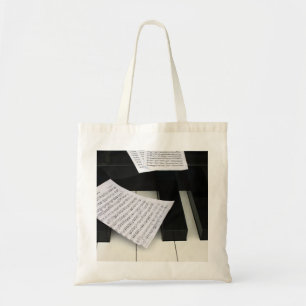 Tote Bag Touches de piano avec musique