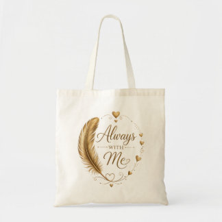Tote Bag Toujours avec moi Garde-mémoire en plume dorée