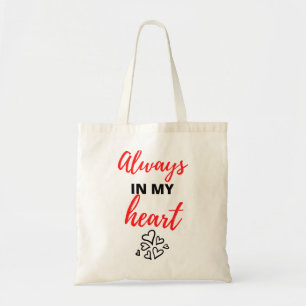 Tote Bag Toujours dans mon coeur Noir