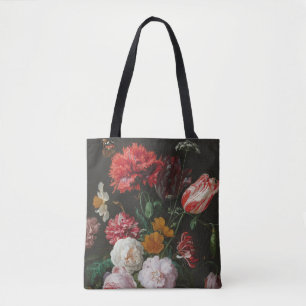 Tote Bag Toujours la vie florale foncée Fourre-tout