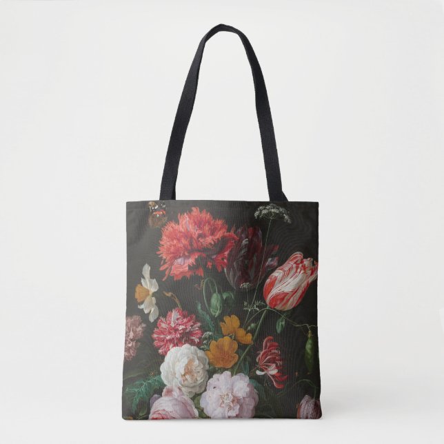 Tote Bag Toujours la vie florale foncée Fourre-tout (Devant)