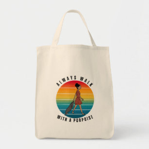TOTE BAG TOUJOURS MARCHER AVEC UN MARSOUIN DRÔLE