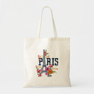 Tote Bag Tour Eiffel Paris Chemise Salut Flower Paris Fra