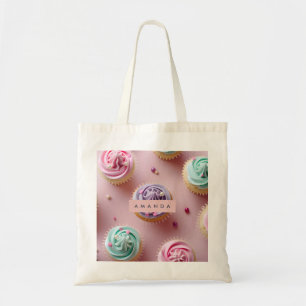 Tote Bag Tourbillon de Cupcake Pastel Personnalisé et Fanta