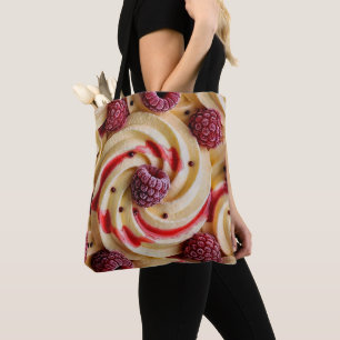 Tote Bag Tourbillon de framboise crémeux - Esthétique de de