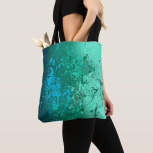 Tote Bag Tourbillon de menthe Art abstrait en éclaboussures
