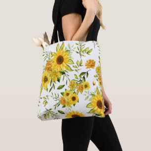 Tote Bag Tournesol à l'aquarelle 8