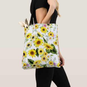 Tote Bag Tournesol d'aquarelle 7