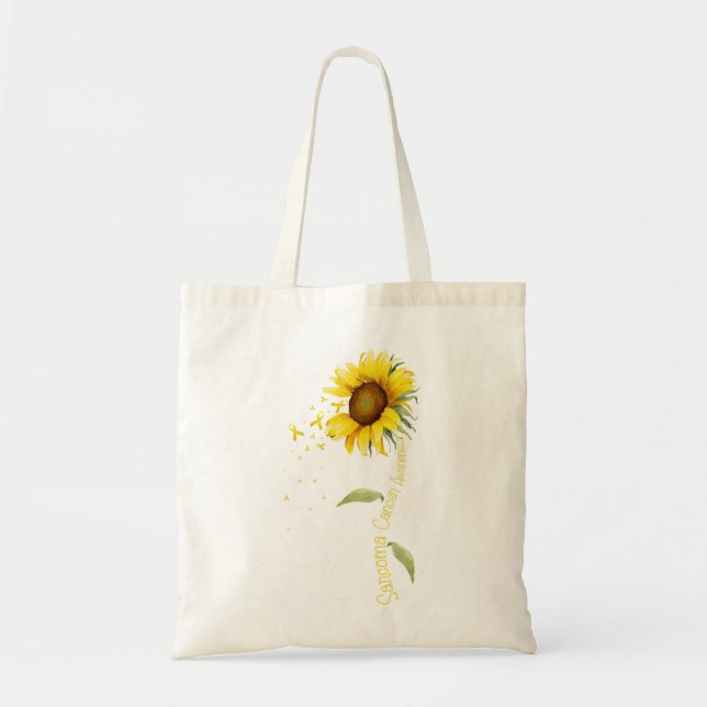 Tote Bag Tournesol de sensibilisation au cancer du sarcome (Devant)