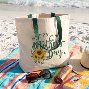 Tote Bag Tournesol Eucalyptus Bonne Fête des Mères