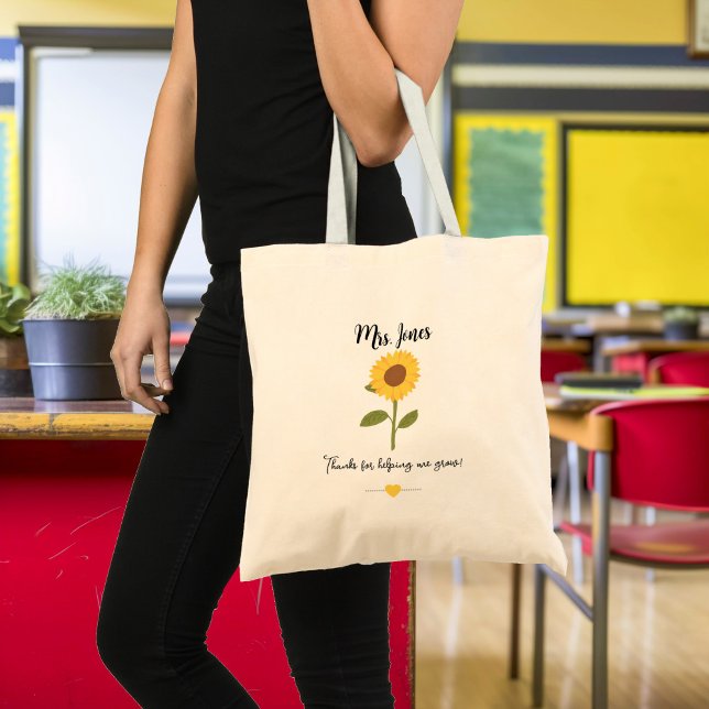 Tote Bag Tournesol jaune aidant à grandir (Créateur téléchargé)