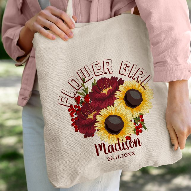 Tote Bag Tournesol Jaune Floral mignon Fleur Mariage (Créateur téléchargé)