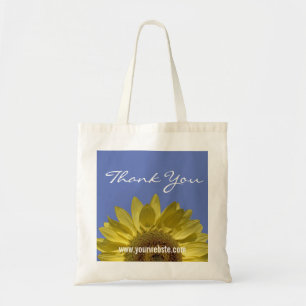 Tote Bag tournesol jaune vif merci