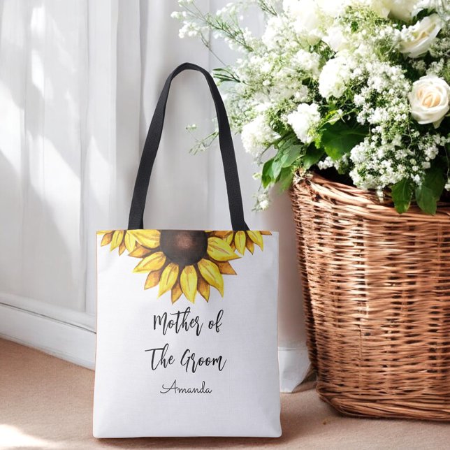 Tote Bag Tournesol Mère du Mariage Groom (Créateur téléchargé)
