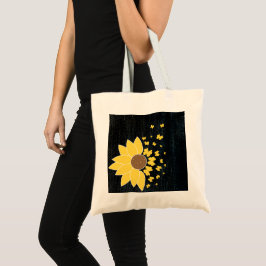 Tote Bag Tournesol noir imprimé