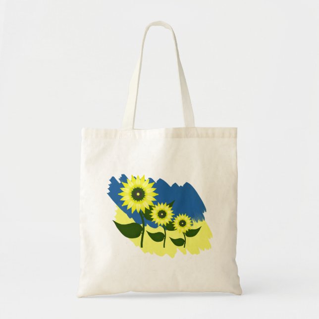 Tote Bag Tournesols ukrainiens. Le drapeau ukrainien. Libér (Devant)