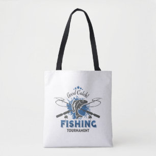 Tote Bag Tournoi de pêche, poisson, pêcheur, lac, océan, me