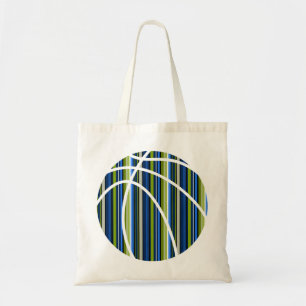 Tote Bag Tous les Boy Stripe Blue et Green Basketball Fourr