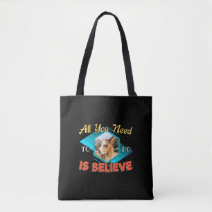 Tote Bag Tout ce que vous devez faire est de croire - Llama