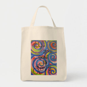 Tote Bag "Tout que vous avez besoin est amour" Fourre-tout