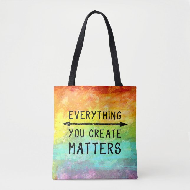 Tote Bag Tout vous créez des sujets (Devant)