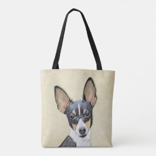 Tote Bag Toy Fox Terrier Peinture - Cute Original Chien Art