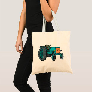 Tote Bag Tracteur bleu vintage Vie de ferme