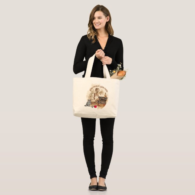 Tote Bag - Trage deinen kreativen Geist überall! Jumbo Stoffbeutel (Vorderseite (Model))